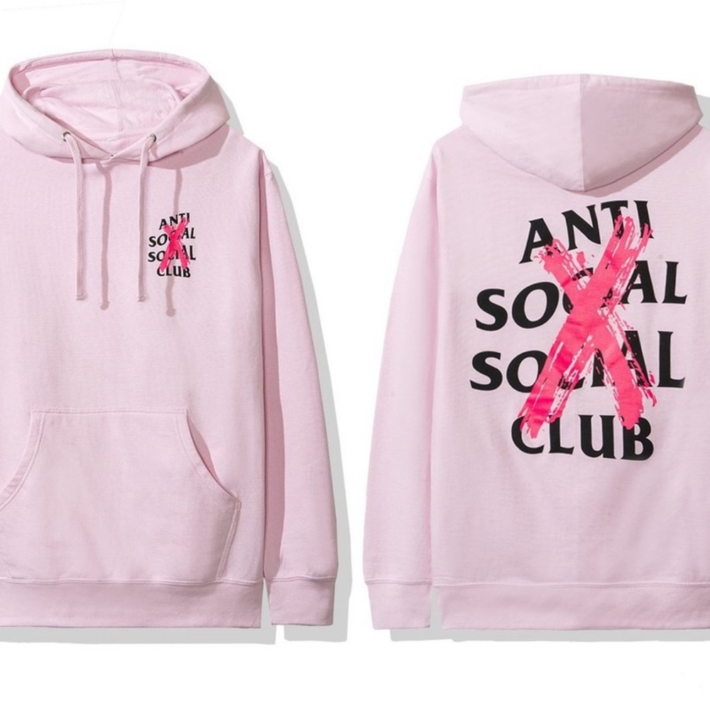 Anti Social Social Club ASSC Cancelled Pink Hoodie